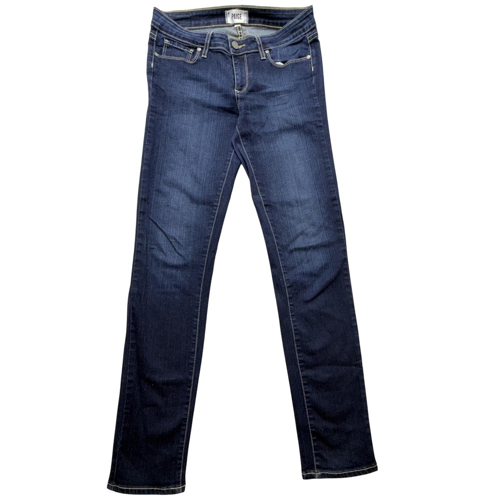 Paige Jeans Womens‎ 29x29.5 Dark Blue Skyline Skinny Stretch Denim Made In USA
